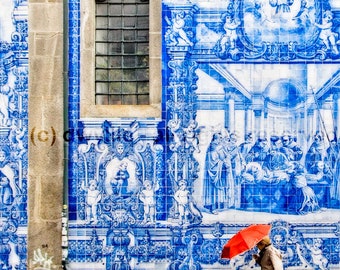 Chapel of Souls (vertical), Capela das Almas de Santa Catarina, Porto, Portugal, vertical crop, fine art photograph color print wall art