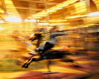 The Carousel fine art print, wall decor, London Covent Garden, motion blur, color photograph