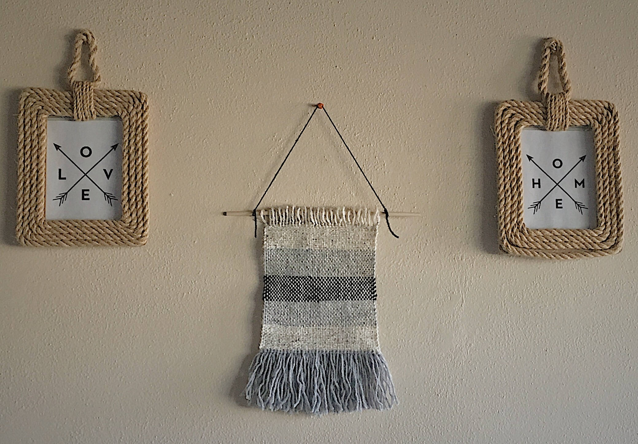 Woven wall hanging Woven wall art Wall weaving Minimal Etsy