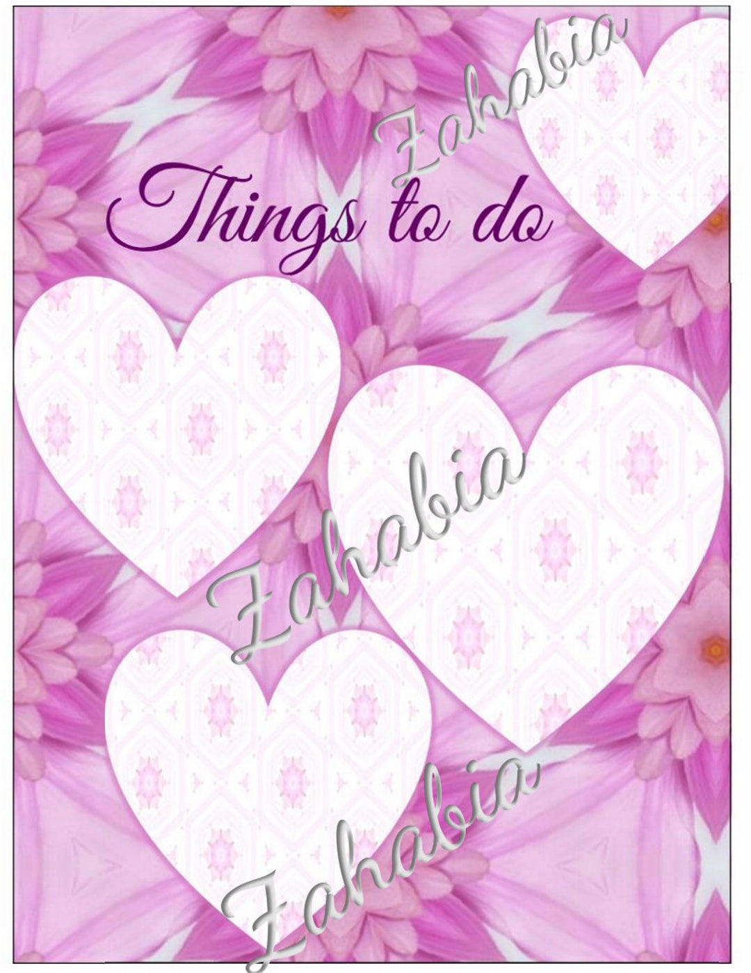Things to Do. Printable, PDF, Digital File. Beautiful Background With ...