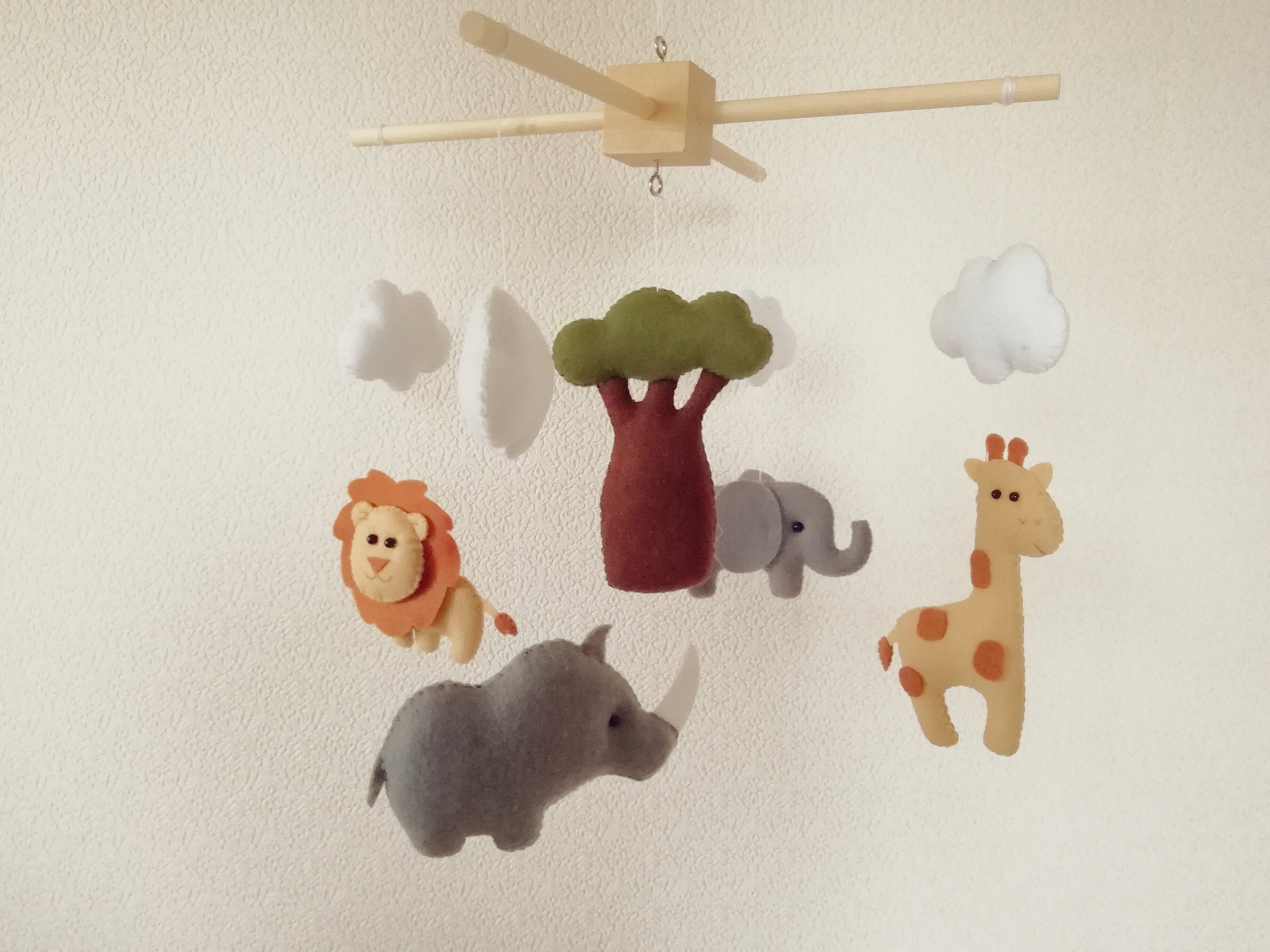 Baby mobile animals safari Baby mobile girl Mobile elephants Etsy