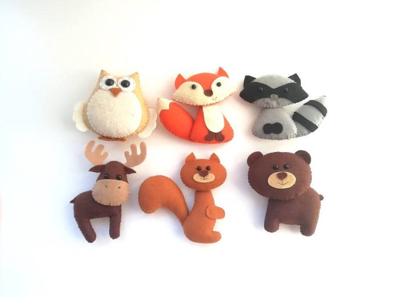 woodland stuffed animal collection