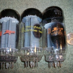 Lot of 3 large vacuum tubes for use in arts, crafts or steampunk projects