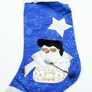 Elvis Christmas Stocking * Personalized Christmas Stocking * Elvis Presley Fan Gift * Holiday Stocking * Elvis Style Holiday Decor