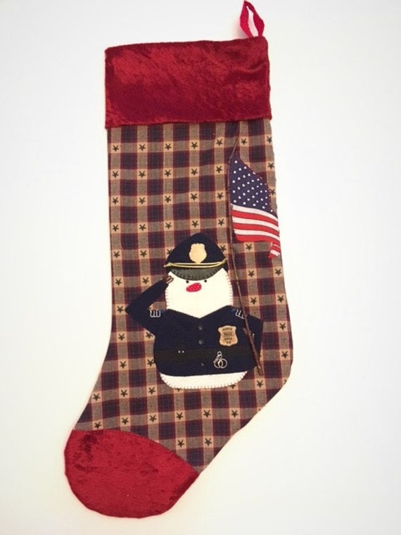 Police Christmas stocking Free shipping Personalized Etsy