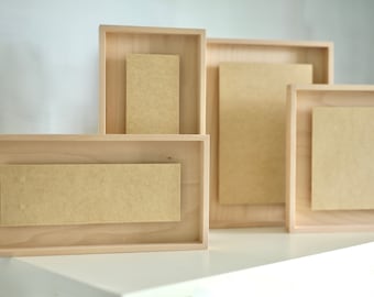 Cadre en bois, avec profondeur de 3 cm, encadrement d'art