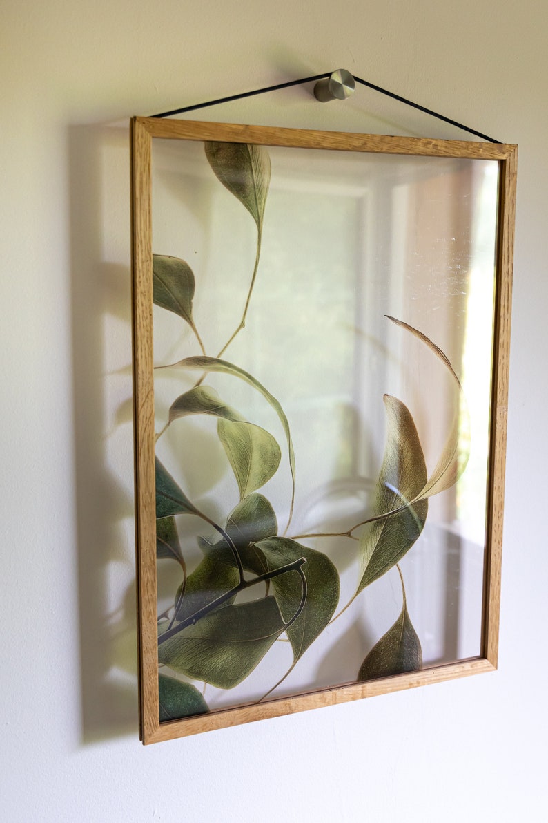 Cadre bois, taille A5, cadre photo transparent, cadre photo bohème, cadre photo en bois de chêne avec plexiglass image 3