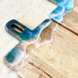 Resin and wood appetizer cutting board, charcuterie board