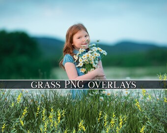 Grass Overlays , Photoshop , Plants, Cutouts, Scrapbooking, PNG Overlays, Digital Downloads
