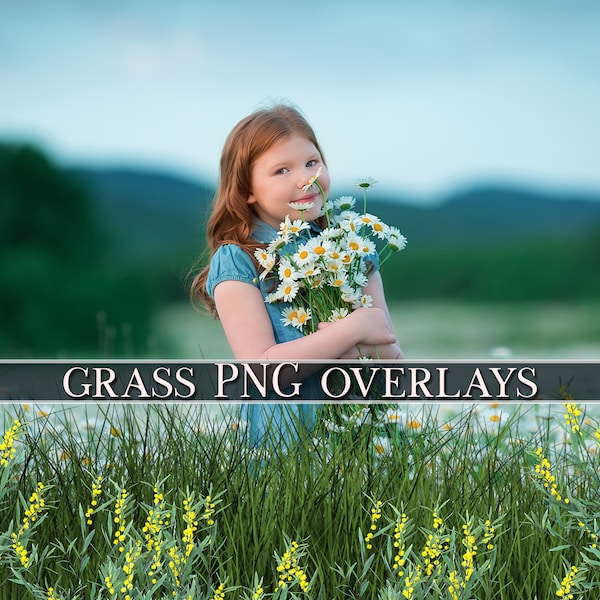 Grass Overlays , Photoshop , Plants, Cutouts, Scrapbooking, PNG Overlays, Digital Downloads