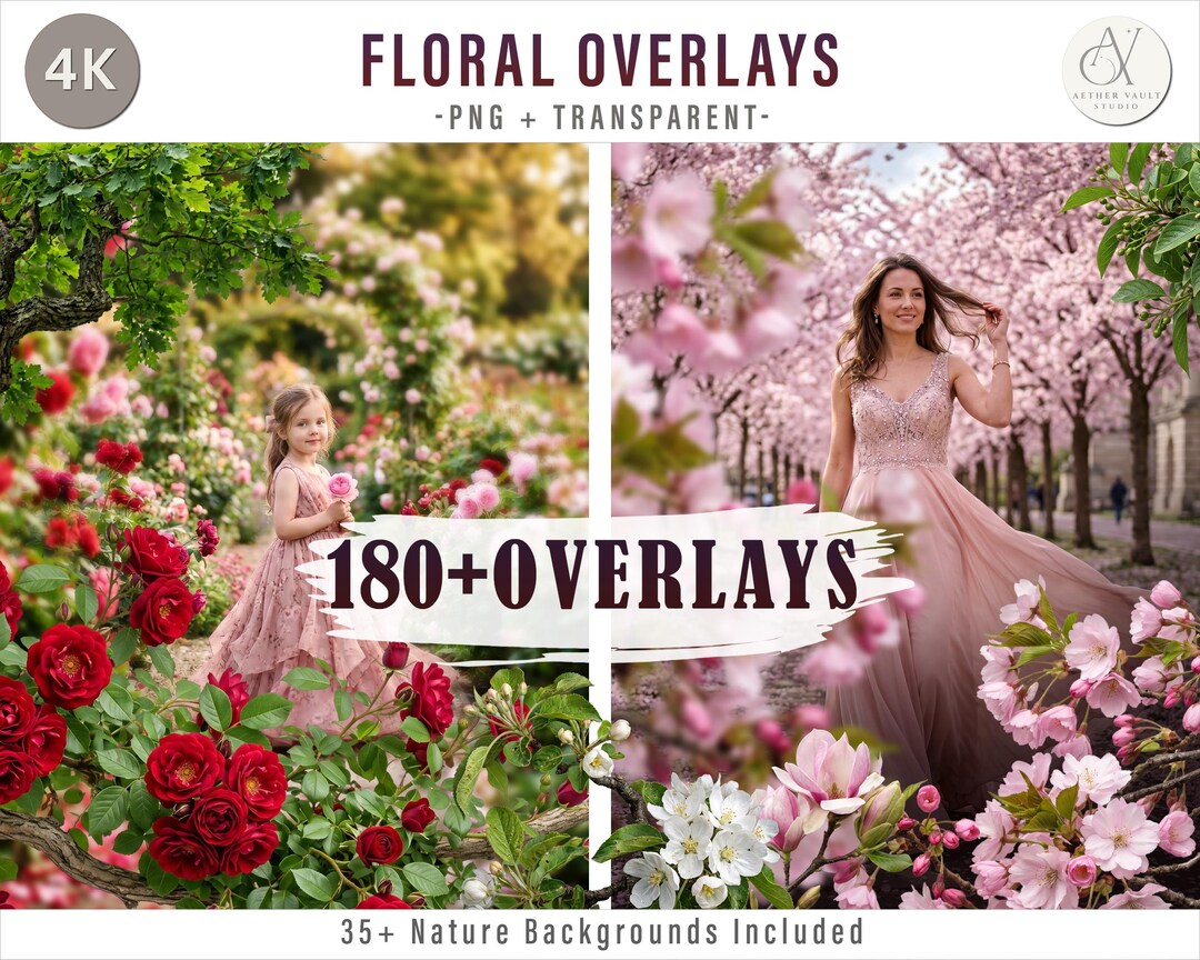 180+ Floral Overlays PNG | Transparent Flower Overlays | Nature ...
