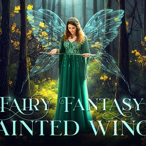 FAIRY PNG WINGS - Fantasy Wings Photo Overlay, Digital Wings , Photoshop Overlays, Scrapbook , Fantasy Painted Wing