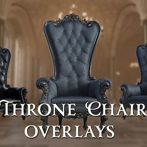 Throne Chair overlays , Throne overlays png , Photography overlays and 3d render