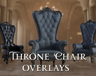 Throne Chair overlays , Throne overlays png , Photography overlays and 3d render