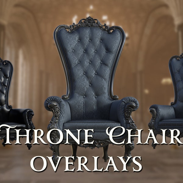 Throne Chair overlays , Throne overlays png , Photography overlays and 3d render