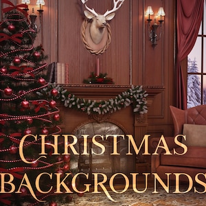 Christmas Digital Background, Photo Overlays, Photography Backgrounds and Backdrops