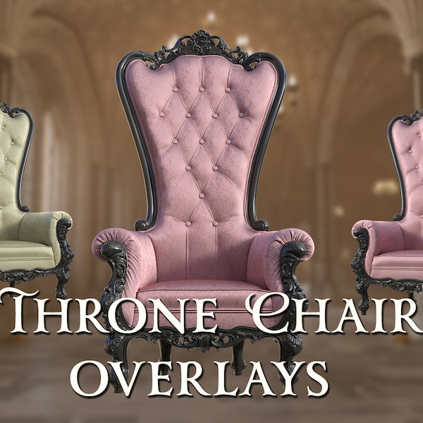 Throne Chair overlays , Throne overlays png , Photography overlays and 3d render