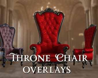 Throne Chair overlays , Throne overlays png , Photography overlays and 3d render