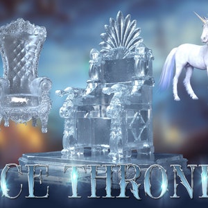 Ice Throne , Unicorn , Frozen throne overlays , Backdrop Photo Overlays , Photography Backgrounds and Backdrops and overlays