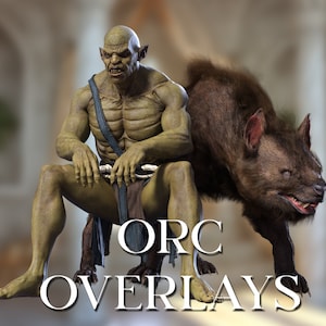 Orc Overlays , Fantasy Orc , Digital Orc , Png file , Fantasy Monster , Creature