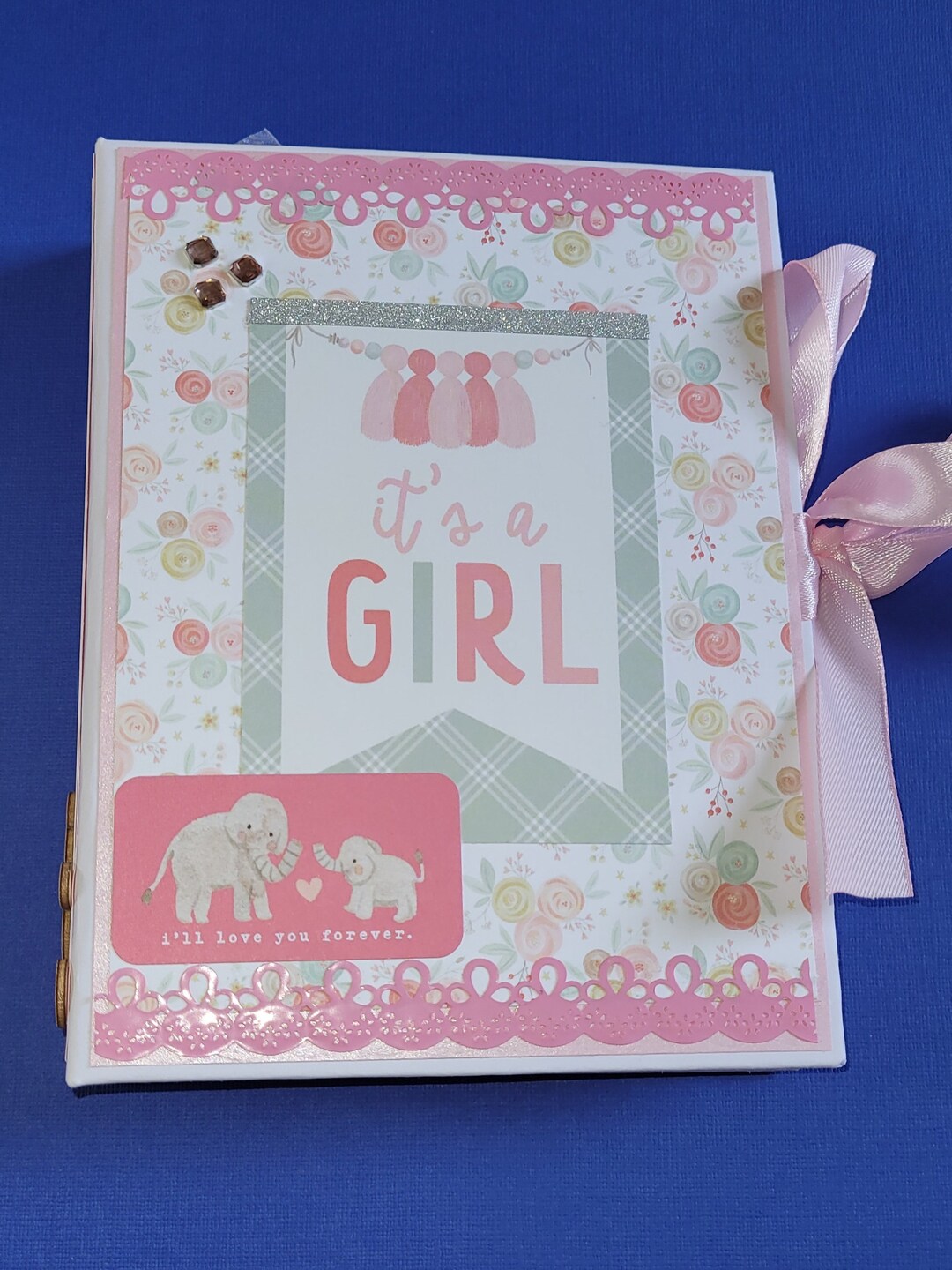 Baby Girl Mini Photo Album, Baby Shower Gift, Baby Memories, Gift for