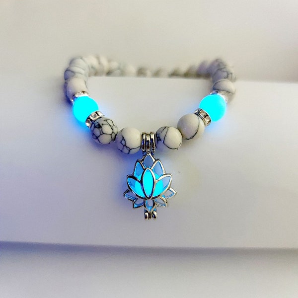 Bracelet phosphorescent + charm 8mms