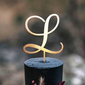 Initial Cake Topper for Wedding Custom Gold Cake Topper for Wedding ...