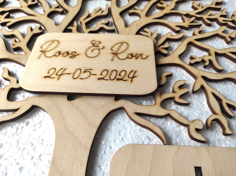 Hearts Wedding Guest Book Rustic Wedding Wishing Tree Wedding guest book alternative Wedding wish tree with tags Wedding Decor Heart Sign image 5