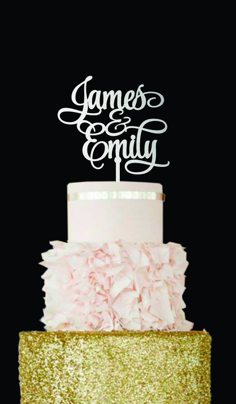 Personalised Wedding Cake Topper With Names Unique Cake Topper Etsy