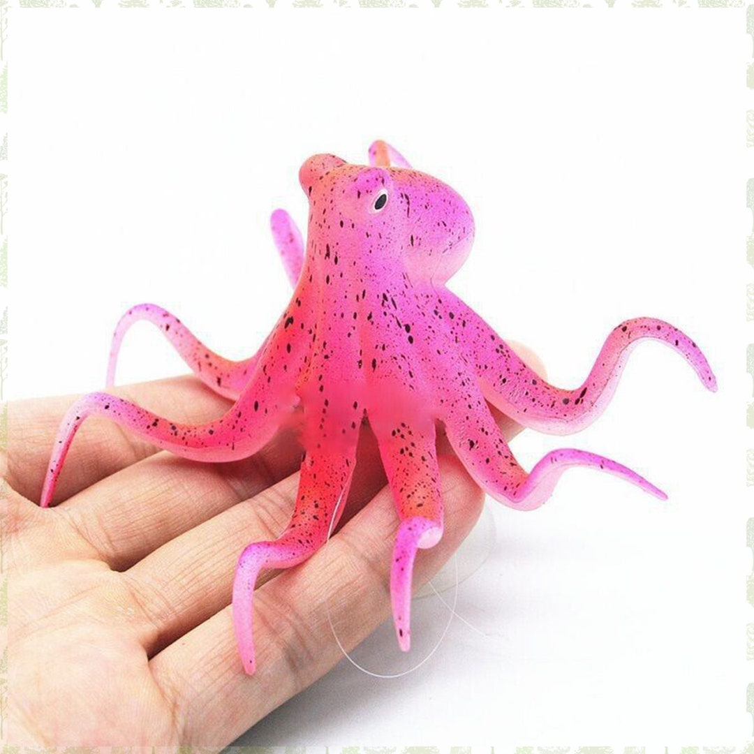 Fluorescent Artificial Octopus Aquarium Decoration Ornament Etsy