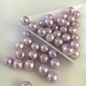 Glass Pearls, 8mm, Various Colours, Bulk Bead Pack, Craft Beads, Jewellery Beads, Imitation Pearls