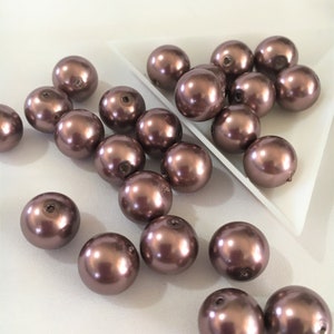 Glass Pearls, 12mm, Various Colours, Bulk Bead Pack, Craft Beads, Jewellery Beads, Imitation Pearls