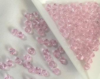 Glass Bicone Bead 4mm, Various Colours, Bulk Pack