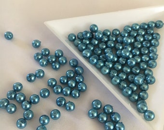 Glass Pearls, 4mm, Various Colours, Bulk Bead Pack, Craft Beads, Jewellery Beads, Imitation Pearls