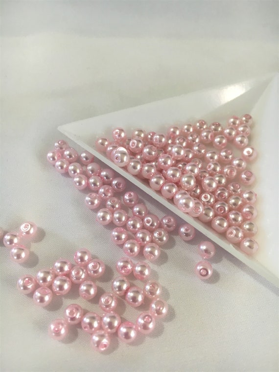 Champagne Glass Pearl Beads - 4mm - 50 Count