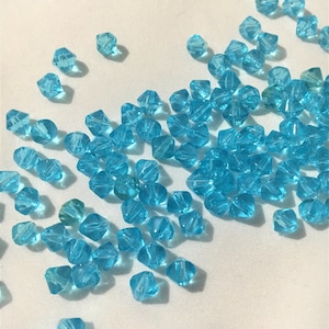 Glass Bicone Bead 6mm, Various Colours, Bulk Pack