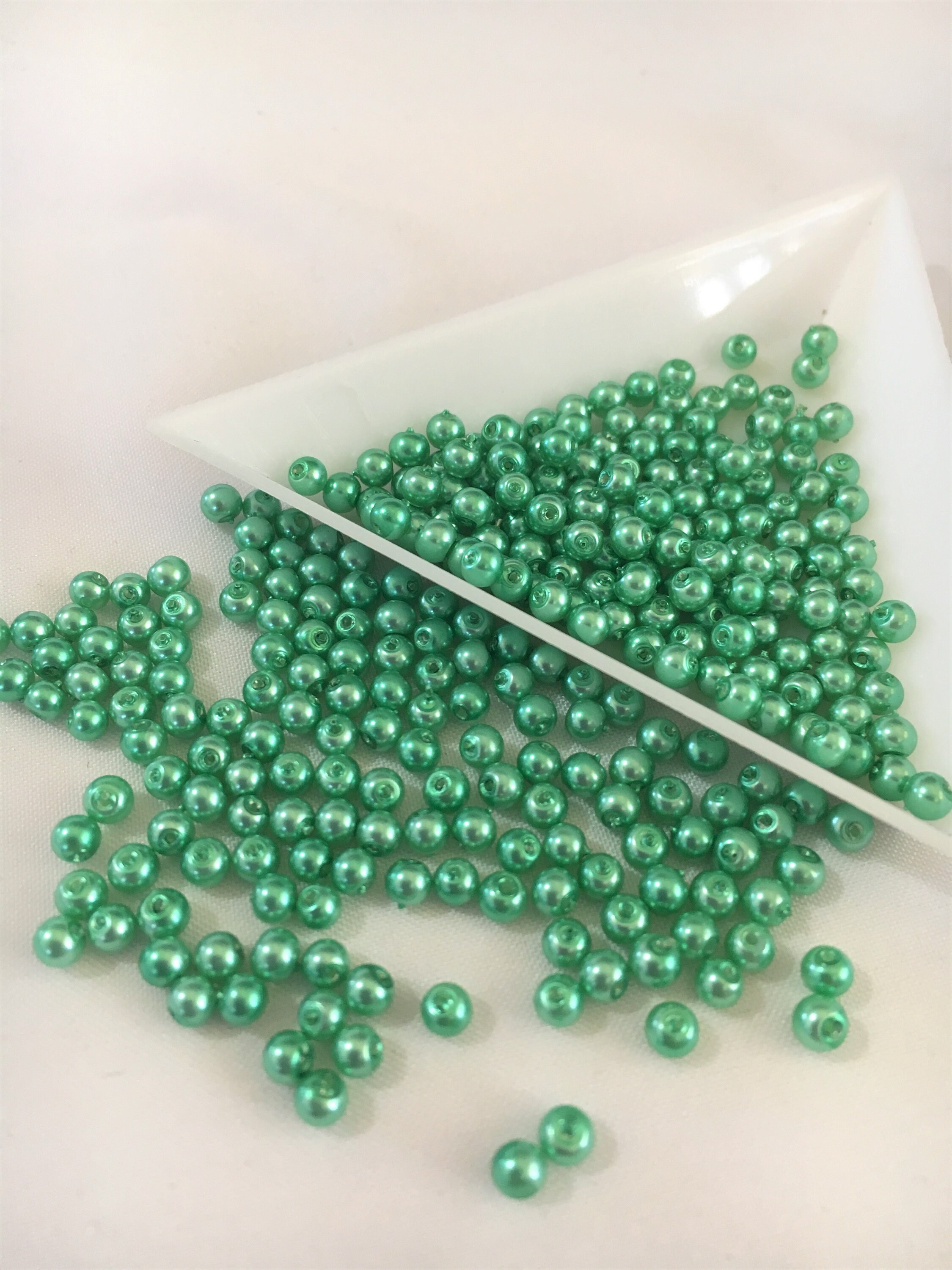 Glass Pearls, 3mm, Various Colours, Bulk Bead Pack, Craft Beads