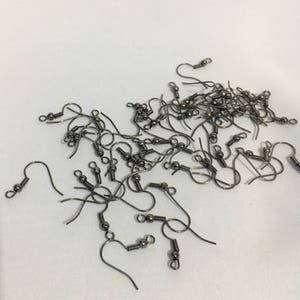 Earring Hooks, Black Earring Hooks, Ball and Coil Hooks, Shepherd Hook, Bulk Packs, Gunmetal Earring Hooks