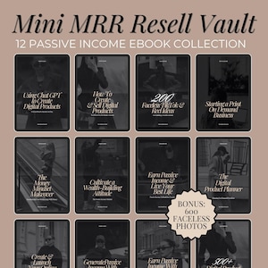 Passive Income eBook Bundle MRR // master resell rights, resell digital product, sell on etsy, PLR ebook, DFY ebook, private label rights