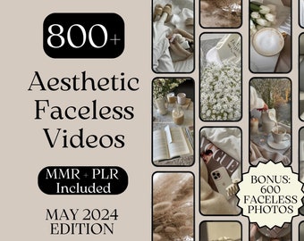 800+ Aesthetic Faceless Stock Videos Bundle for Instagram Reels Vault PLR / MRR Resell Rights Digital Marketing Bundle, content bank