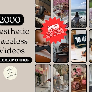 Aesthetic Faceless Videos with MRR + PLR | Story Templates | Faceless Instagram | DFY Digital Marketing | Done For You Master Resell Rights