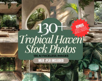 Tropical Stock Photos: Faceless Greenery Images (Digital Download)
