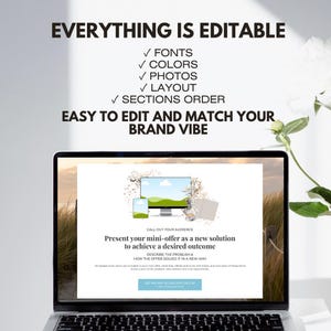 systeme landing page, systemeio, systemeio template, coaching funnel, lead magnet funnel, funnel download, systeme template, funnel design, digital product, email marketing, sales funnel design, sales page brown, sales page floral