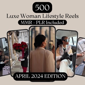 500+ Reiche Luxusfrauenrollen | Luxus Walzen für Tiktok Instagram - Instant Download | Luxus reiche Frauen Walzen für Instagram | Luxus Walzen