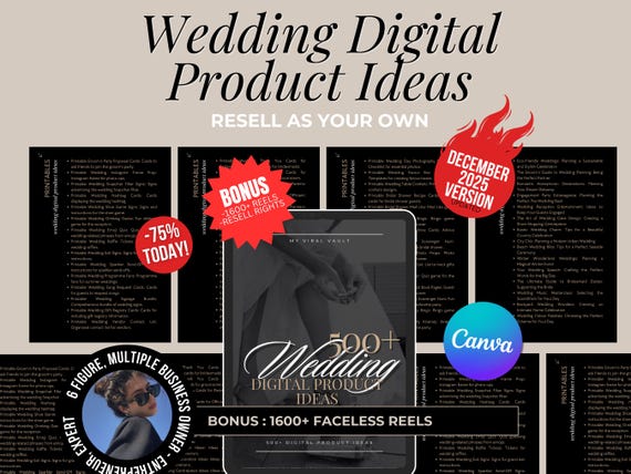 Wedding Digital Product Ideas: MRR Resell Rights Ebook (PDF Download)
