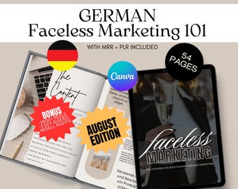 German Faceless Digital Marketing Guide: MRR/PLR eBook + 1000 Videos