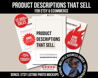 Product Description Template Cheat Sheet: SEO Optimization for Etsy & Shopify