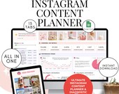 Instagram Content Planner – Google Sheets Post Scheduler, Caption Bank, Hashtag Tracker & Feed Layout for Influencers  Creators