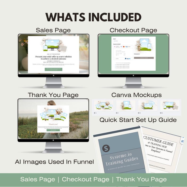 systeme landing page, systemeio, systemeio template, coaching funnel, lead magnet funnel, funnel download, systeme template, funnel design, digital product, email marketing, sales funnel design, sales page brown, sales page floral