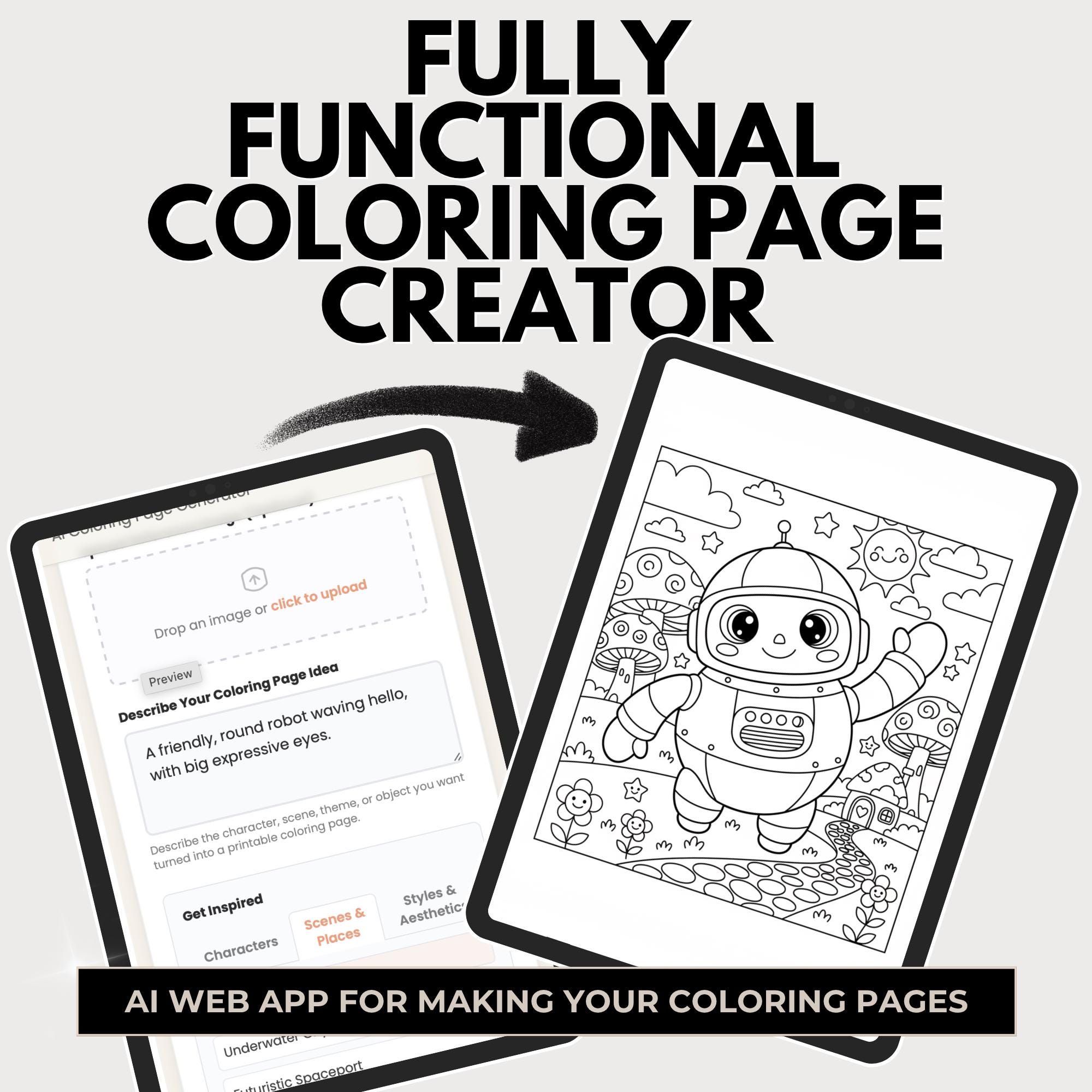 Colorpagecrafter™ AI Coloring Page Generator | Create Printable ...